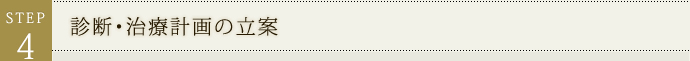 診断・治療計画の立案